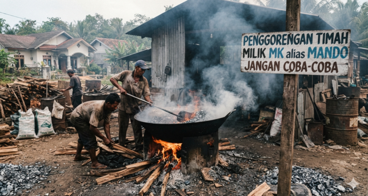 Penggorengan Pasir Timah Ilegal