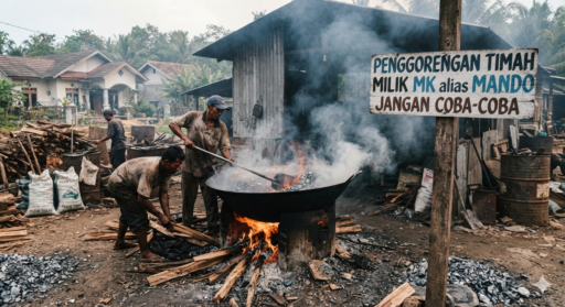 Penggorengan Pasir Timah Ilegal